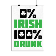 Affiche 0% irish 100% drunk