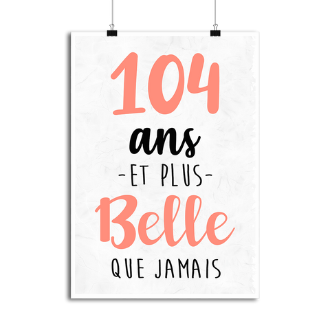 Affiche 104 ans et plus belle que jamais