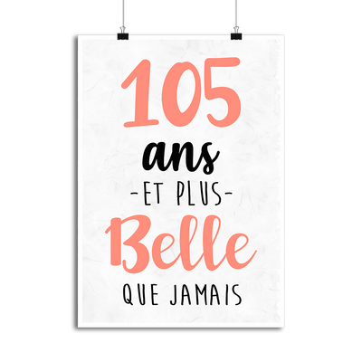 Affiche 105 ans et plus belle que jamais