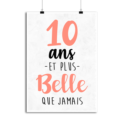 Affiche 10 ans et plus belle que jamais