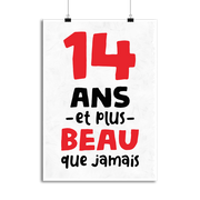 Affiche 14 ans et plus beau