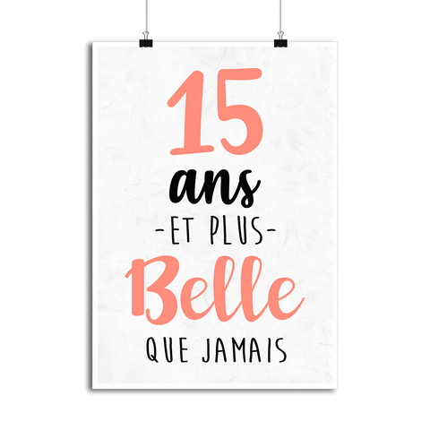 Affiche 15 ans et plus belle que jamais