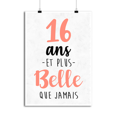 Affiche 16 ans et plus belle que jamais