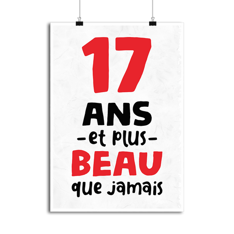 Affiche 17 ans et plus beau