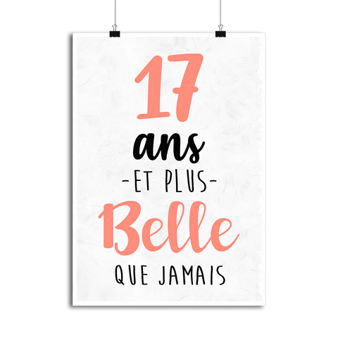 Affiche 17 ans et plus belle que jamais