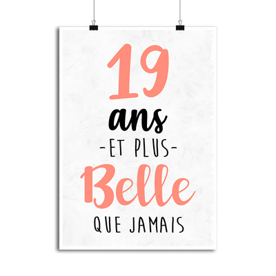 Affiche 19 ans et plus belle que jamais