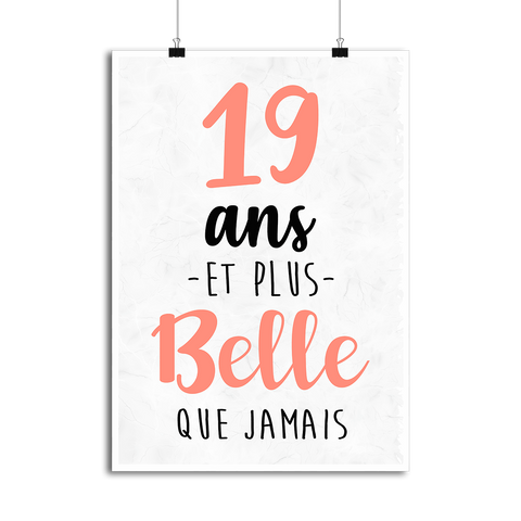Affiche 19 ans et plus belle que jamais