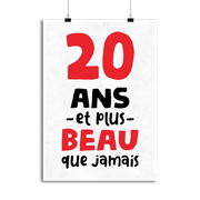 Affiche 20 ans et plus beau
