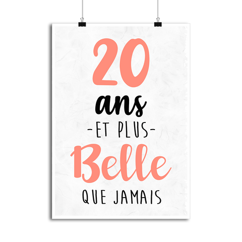 Affiche 20 ans et plus belle que jamais