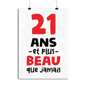 Affiche 21 ans et plus beau