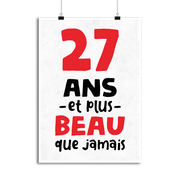 Affiche 27 ans et plus beau