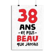 Affiche 38 ans et plus beau