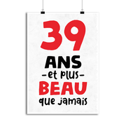 Affiche 39 ans et plus beau