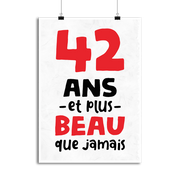 Affiche 42 ans et plus beau