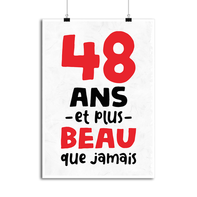 Affiche 48 ans et plus beau