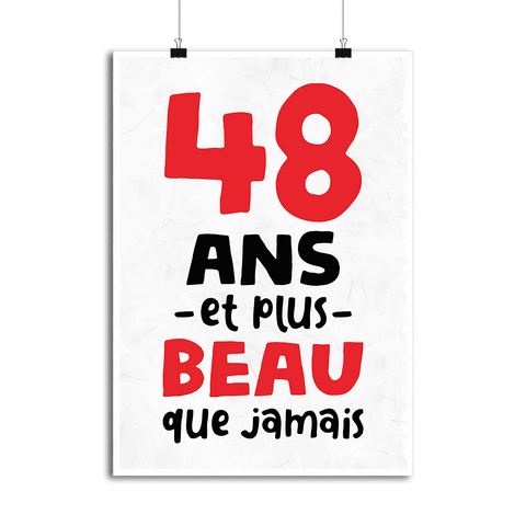Affiche 48 ans et plus beau