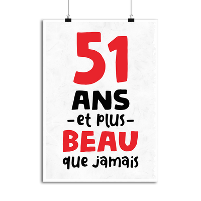 Affiche 51 ans et plus beau