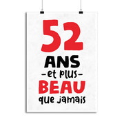 Affiche 52 ans et plus beau