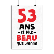 Affiche 53 ans et plus beau