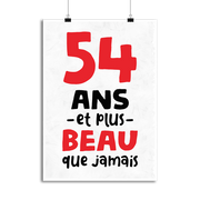 Affiche 54 ans et plus beau