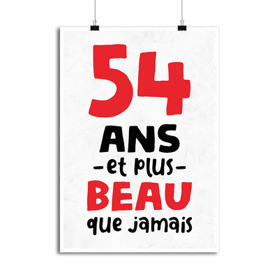 Affiche 54 ans et plus beau