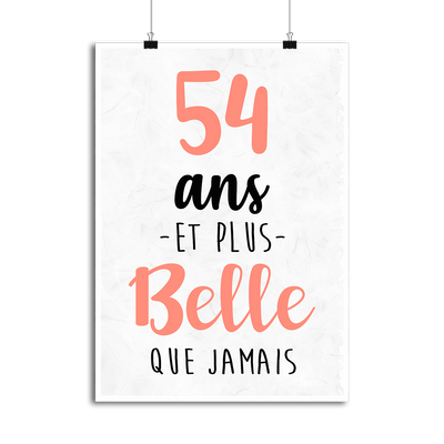 Affiche 54 ans et plus belle que jamais