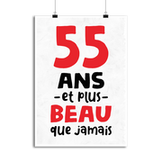 Affiche 55 ans et plus beau