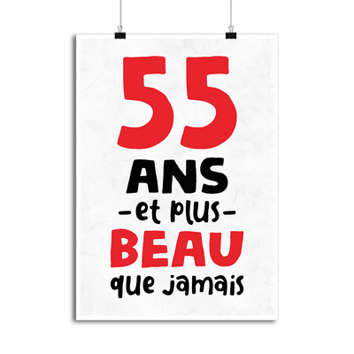 Affiche 55 ans et plus beau