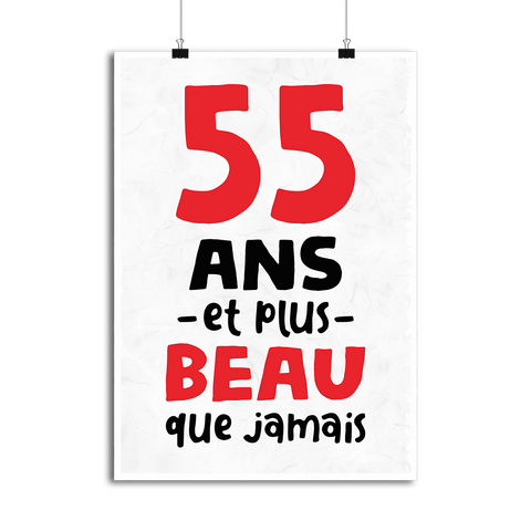 Affiche 55 ans et plus beau
