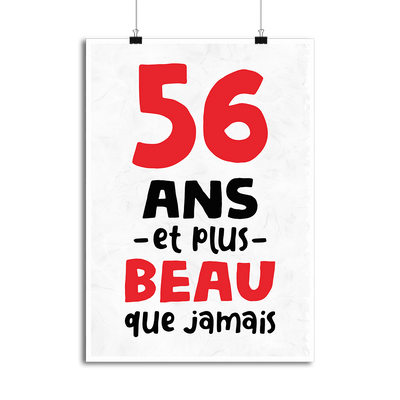 Affiche 56 ans et plus beau
