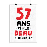 Affiche 57 ans et plus beau