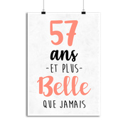 Affiche 57 ans et plus belle que jamais