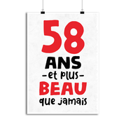 Affiche 58 ans et plus beau