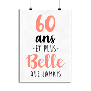Affiche 60 ans et plus belle que jamais