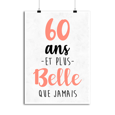 Affiche 60 ans et plus belle que jamais
