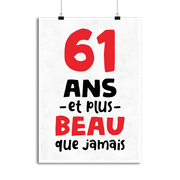 Affiche 61 ans et plus beau
