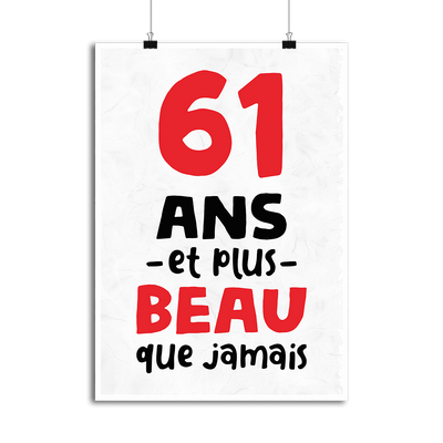 Affiche 61 ans et plus beau