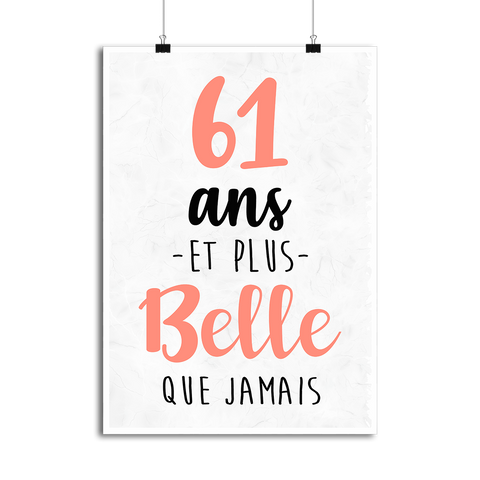 Affiche 61 ans et plus belle que jamais