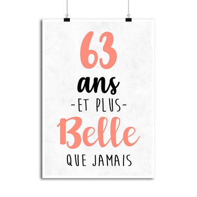 Affiche 63 ans et plus belle que jamais