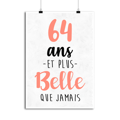 Affiche 64 ans et plus belle que jamais