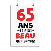 Affiche 65 ans et plus beau
