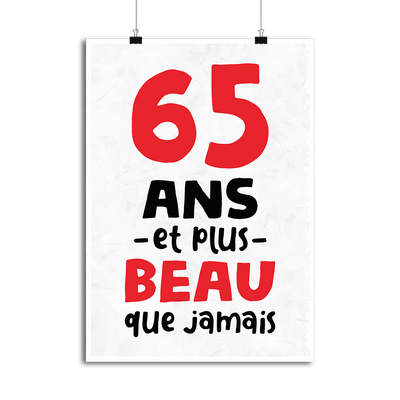 Affiche 65 ans et plus beau