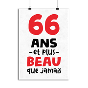 Affiche 66 ans et plus beau