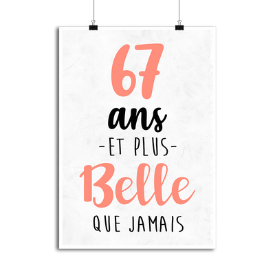 Affiche 67 ans et plus belle que jamais