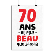 Affiche 70 ans et plus beau