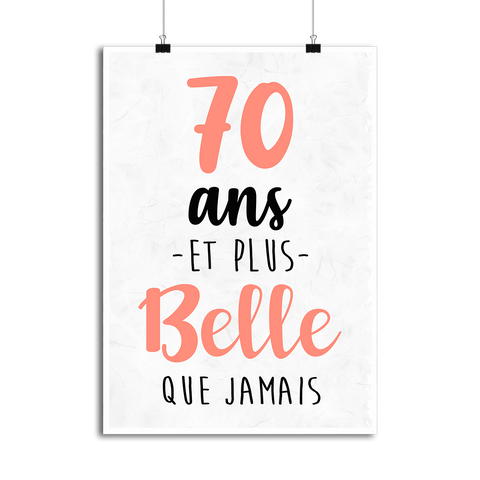 Affiche 70 ans et plus belle que jamais