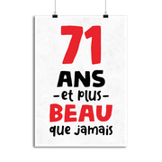 Affiche 71 ans et plus beau