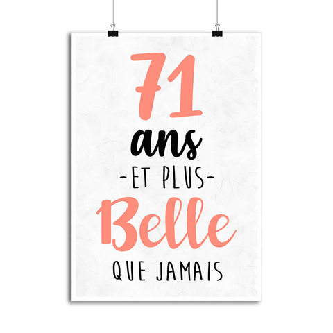 Affiche 71 ans et plus belle que jamais