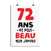 Affiche 72 ans et plus beau