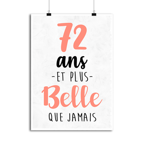 Affiche 72 ans et plus belle que jamais
